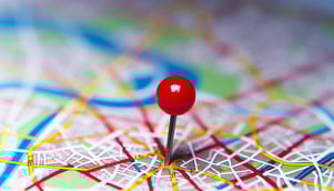 city map with a pin to show a location