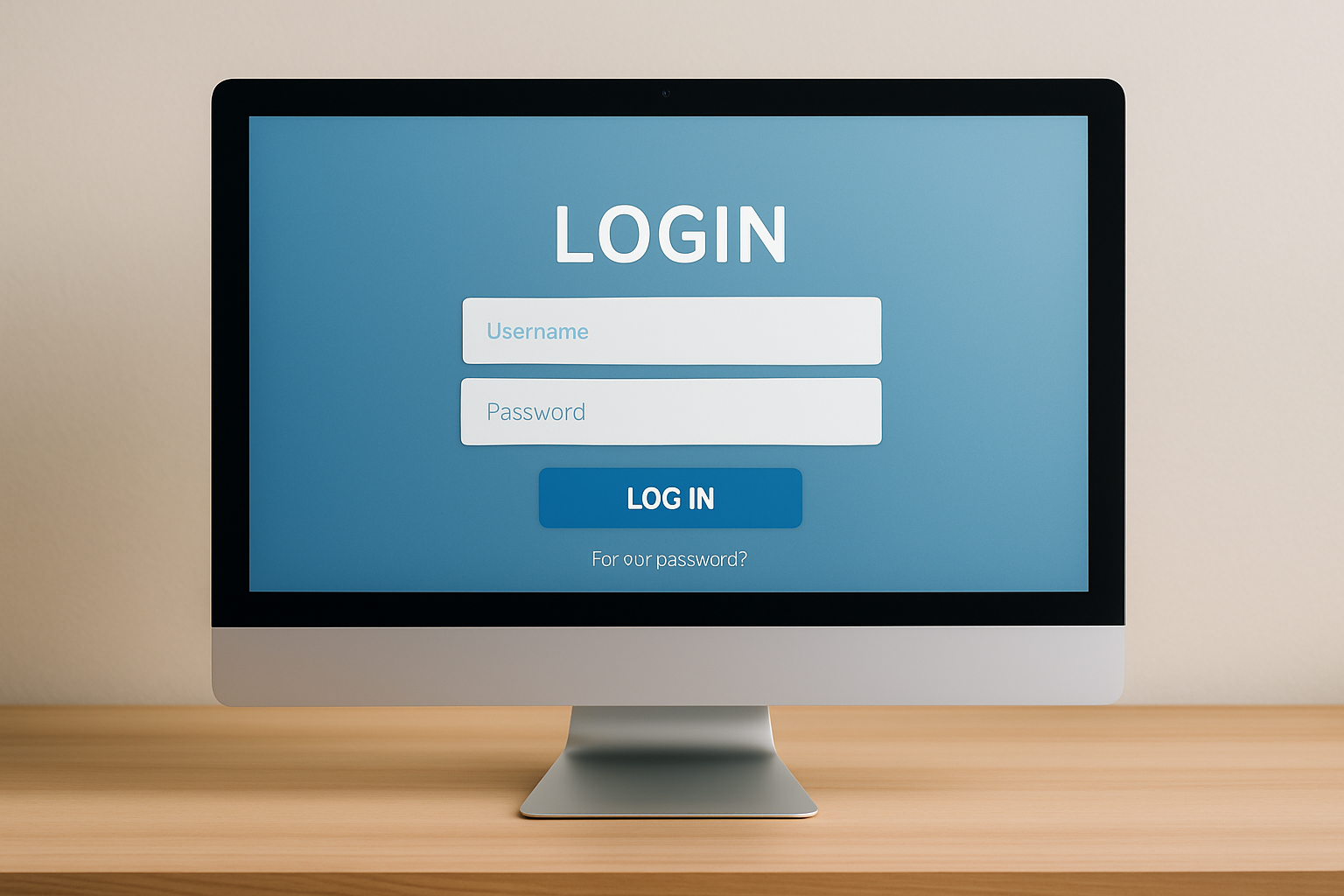 login page on a computer screen-1