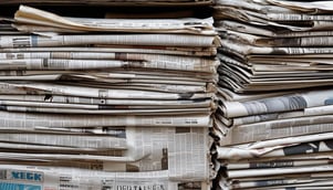 stack of newspapers