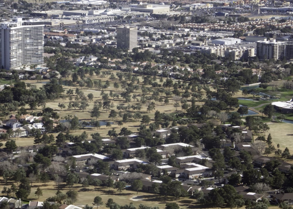 Aerial view of Las Vegas golf course