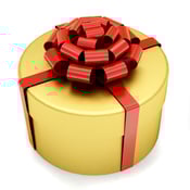 Wrapped christmas presents isolated over a white background
