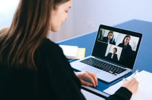 virtual meeting stock image